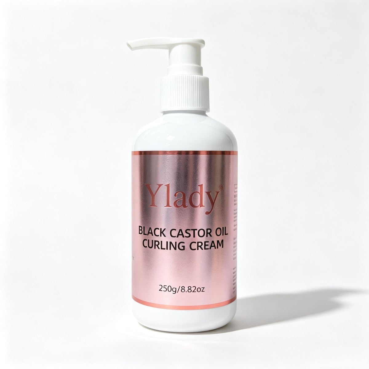 Ylady Black Castor Oil Curling Cream 250g, Defining Curl Cream for 2A‑4C Textured Hair