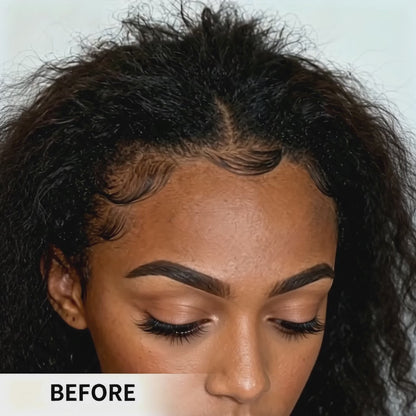 Ylady Black Castor Oil Edge Control, Strong Hold Edge Gel for 2A‑4C Curly Hair, Non‑Flaking Hair Edge Styling Cream 100g